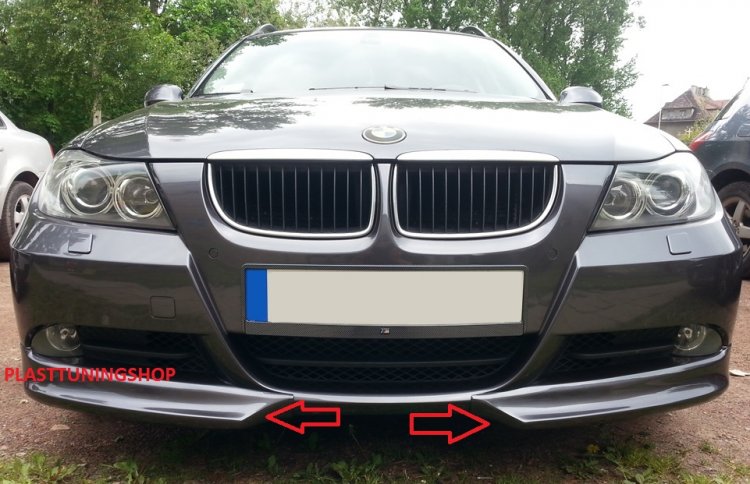 BMW E 90:2005-2008:FLAPSY na predný nárazník /Pár/ 2 kusy - Kliknutím na obrázok zatvorte -