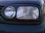 VW GOLF 3:Okuliare predných svetiel MODEL-2:PLAST ABS /Pár/