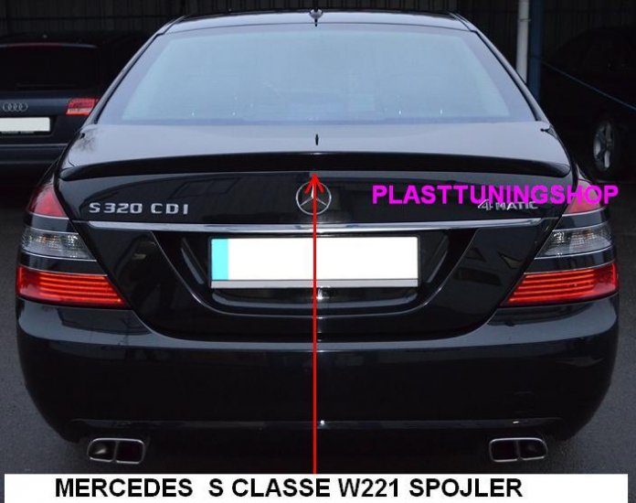 MERCEDES S KLASSE W 221:Spojler zadnej kapoty AMG-1 - Kliknutím na obrázok zatvorte -