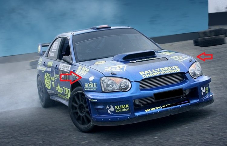 SUBARU IMPREZA :2003-2006:PREDNÉ BLATNÍKY WRX-2 /Pár/ - Kliknutím na obrázok zatvorte -