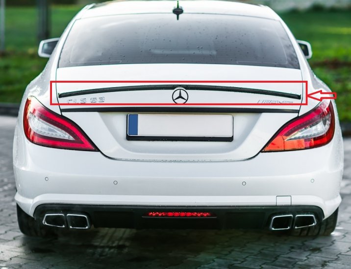 Mercedes CLS W218 AMG-look spojler na zadnú kapotu RF - Kliknutím na obrázok zatvorte -