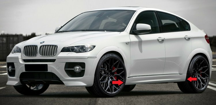 BMW X6 E71:KRYTY PRAHOV:Lakovateľné Pár 2 ks - Kliknutím na obrázok zatvorte -