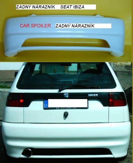 SEAT IBIZA 93-99:ZADNÝ NÁRAZNÍK AS-LOOK /AKCIA/ - Kliknutím na obrázok zatvorte -