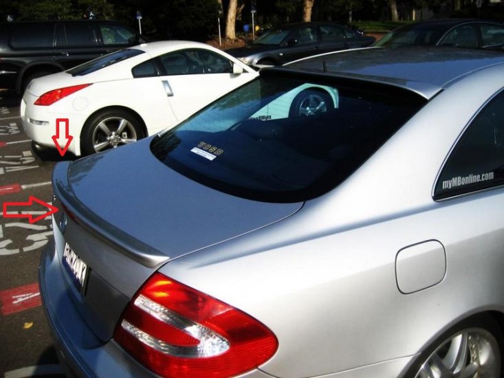 MERCEDES CLK W209:SPOJLER NA ZADNÚ KAPOTU:Typ-2 Replika - Kliknutím na obrázok zatvorte -