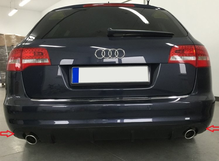 AUDI A6 C6 2009-2012:AVANT:DIFUZOR ZADNÉHO NÁRAZNÍKA RS6 - Kliknutím na obrázok zatvorte -