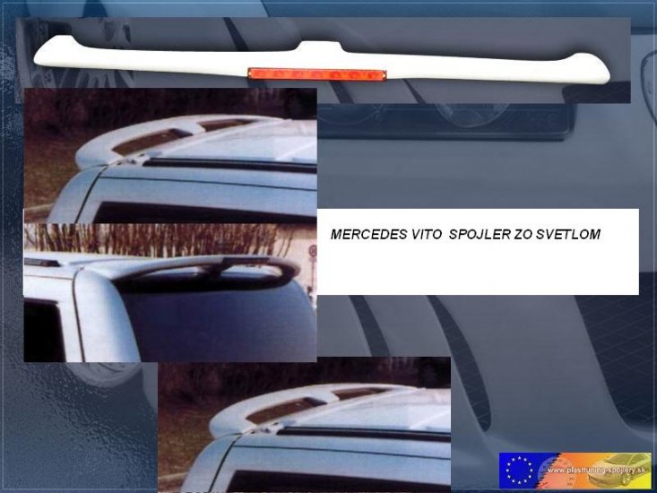 MERCEDES VITO 1:1996-2003:SPOJLER NA ZADNÚ KAPOTU ZO SVETLOM W2 - Kliknutím na obrázok zatvorte -