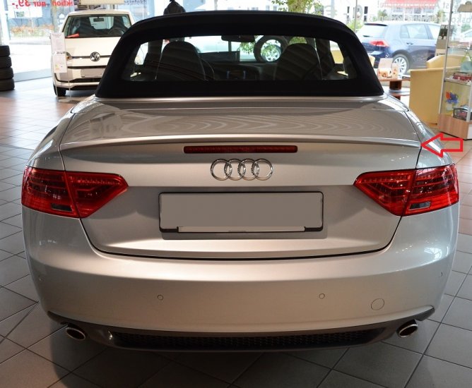 AUDI A5 CABRIO:SPOJLER NA ZADNÚ KAPOTU ST - Kliknutím na obrázok zatvorte -