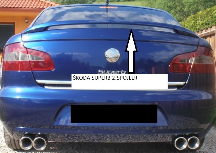 ŠKODA SUPERB OD 2008 r.v:SPOJLER NA ZADNÚ KAPOTU-SPORT 1 - Kliknutím na obrázok zatvorte -