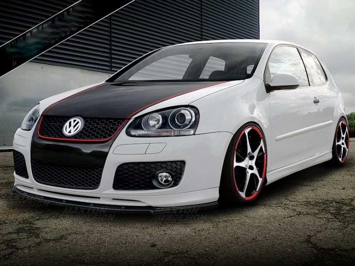 VW GOLF 5 GTI Model-2:Spojler na predný nárazník MX-1 - Kliknutím na obrázok zatvorte -