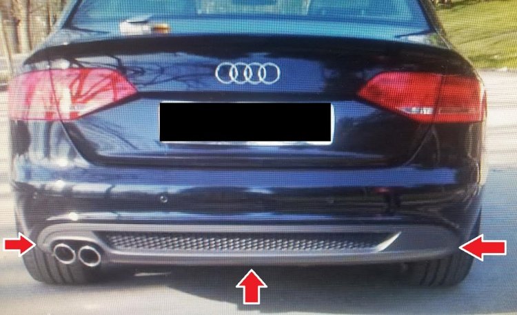 AUDI A4 B8 2008-2011:SEDAN:DIFÚZOR S-Line Look s ťahokovom - Kliknutím na obrázok zatvorte -