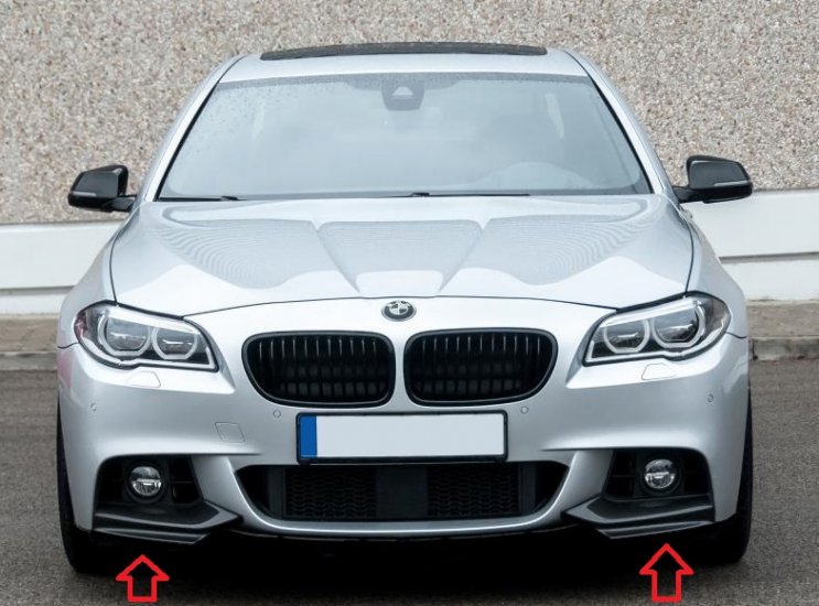 BMW 5 F10 M Packet :FLAPSY NA PREDNÝ NÁRAZNÍK /Pár/ - Kliknutím na obrázok zatvorte -