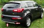 KIA SPORTAGE 3:DIFÚZOR Zadného nárazníka Strieborný/chrome