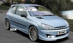 PEUGEOT 206:PREDNÝ NÁRAZNÍK RS-1