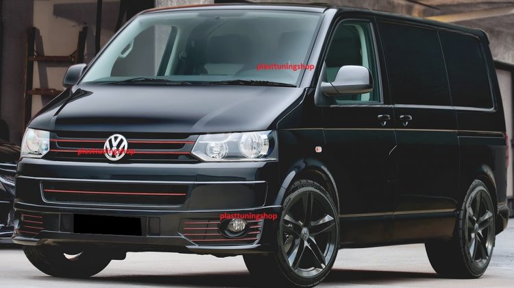 VW T5 FL:SPOJLER NA PREDNÝ NÁRAZNÍK R-Look - Kliknutím na obrázok zatvorte -