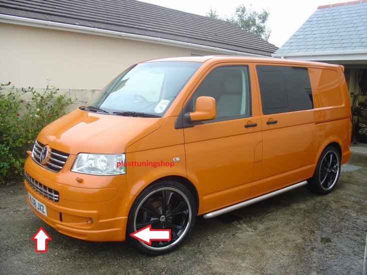 VW T5 MULTIVAN:SPOJLER NA PREDNÝ NÁRAZNÍK:SPORTLINE-LOOK - Kliknutím na obrázok zatvorte -