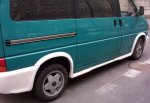 VW T4 transportér-caravelle Prahy s lemami na krátku verziu.