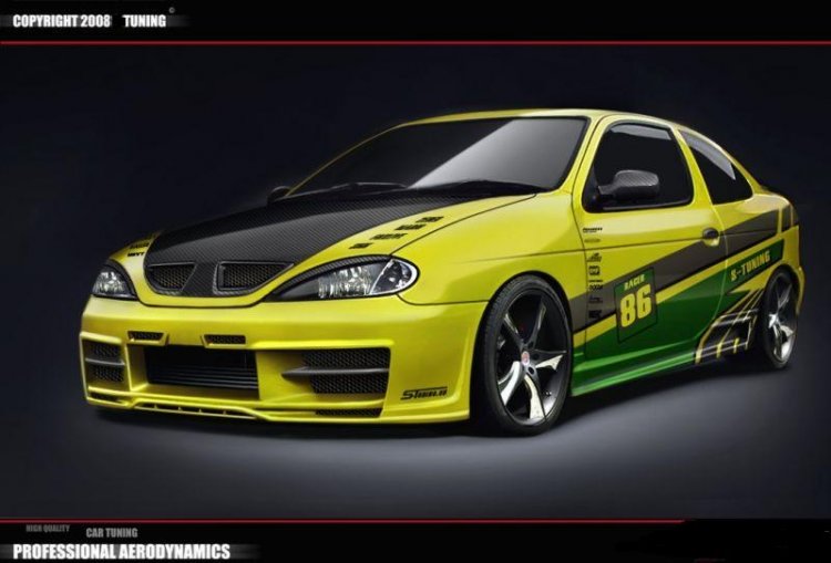 RENAULT MEGANE COUPE 1999-2002:PREDNÝ NÁRAZNÍK S-POWER - Kliknutím na obrázok zatvorte -