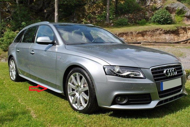 AUDI A4 B8 Od 2011 Sedan/Avant:PRAHOVÉ LIŠTY:S-Line look /Pár/ - Kliknutím na obrázok zatvorte -