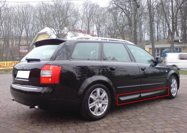 AUDI A4:AVANT/SEDAN B7 2004-2008:LIŠTY DVERÍ /SPODNÉ/ - Kliknutím na obrázok zatvorte -