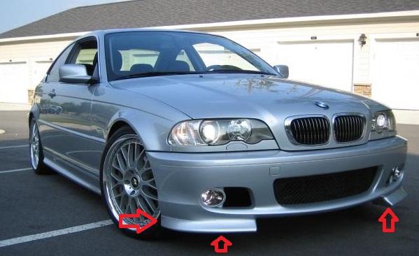 BMW E 46 M3:ROZŠÍRENIE PREDNÉHO NÁRAZNÍKA M-Look/Pár - Kliknutím na obrázok zatvorte -