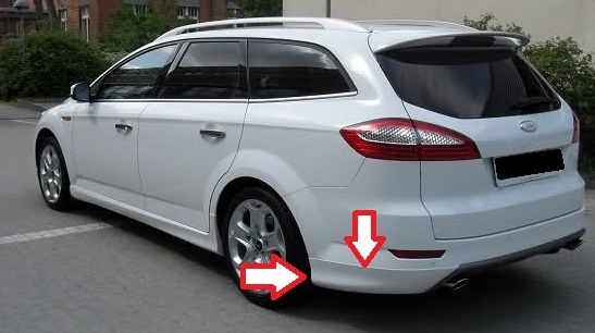 FORD MONDEO MK4:Rozšírenie zadného nárazníka Titanium-Look /Pár - Kliknutím na obrázok zatvorte -