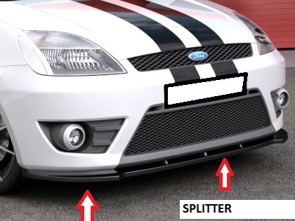 FORD FIESTA:2005-2009:SPLITTER NA PREDNÝ NÁRAZNÍK - Kliknutím na obrázok zatvorte -