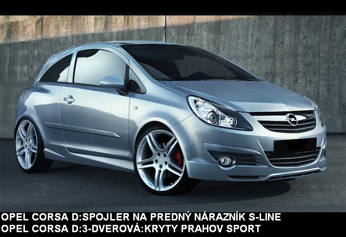 OPEL CORSA D SPOJLER NA PREDNÝ NÁRAZNÍK S-LINE - Kliknutím na obrázok zatvorte -