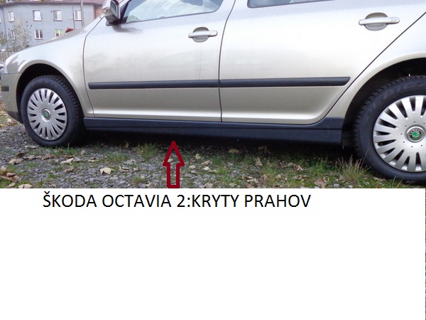 ŠKODA OCTAVIA 2 Sedan:KRYTY PRAHOV PLAST ABS /Pár/ 2 kusy - Kliknutím na obrázok zatvorte -