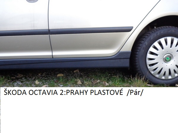 ŠKODA OCTAVIA 2 Sedan:KRYTY PRAHOV PLAST ABS /Pár/ 2 kusy - Kliknutím na obrázok zatvorte -