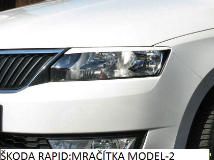 ŠKODA RAPID OD r.2013-:MRAČÍTKA PREDNÝCH SVETIEL RF M-2 /Pár/ - Kliknutím na obrázok zatvorte -