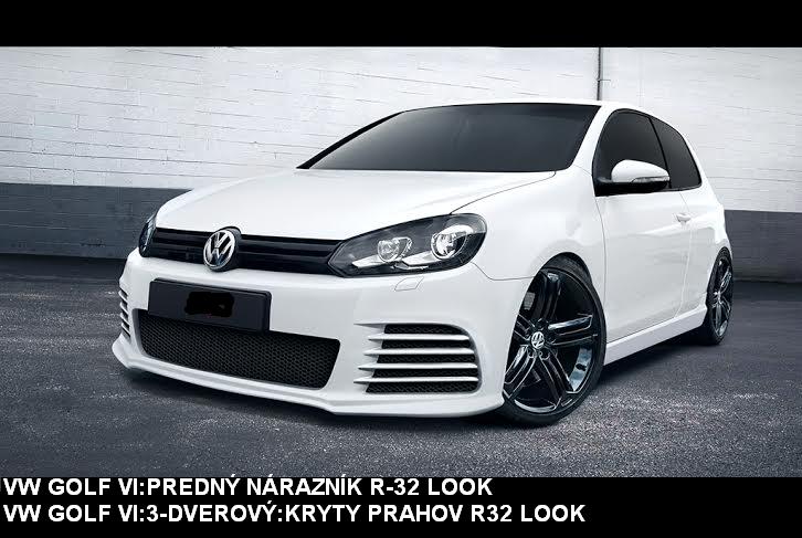 VW GOLF 6:PREDNÝ NÁRAZNÍK R-32 LOOK - Kliknutím na obrázok zatvorte -