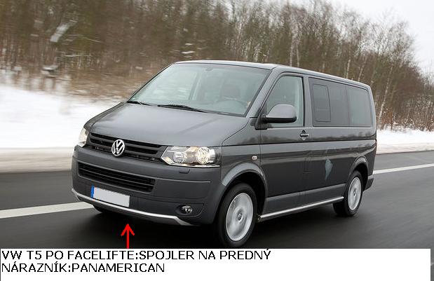 VW T5 NW:SPOJLER NA PREDNÝ NÁRAZNÍK:PANAMERICAN - Kliknutím na obrázok zatvorte -