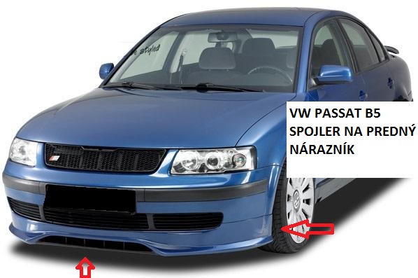 VW PASSAT B5 1996-2000 r.v:SPOJLER NA PREDNÝ NÁRAZNÍK SLine - Kliknutím na obrázok zatvorte -