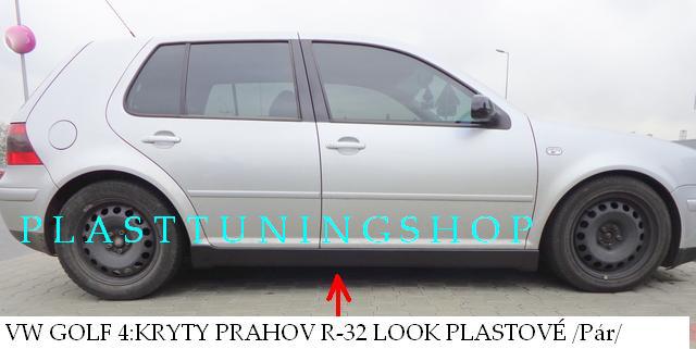 VW GOLF 4:5 Dverový:KRYTY PRAHOV R32:PLAST ABS /Pár/ - Kliknutím na obrázok zatvorte -